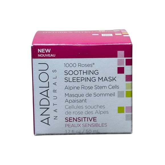 Andalou 1000 Roses Sensitive Soothing Sleeping Mask Sensitive 1.7 Oz - Picture 1 of 5